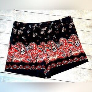 Ann Taylor Loft Sunrise Paisley Shorts Size 2